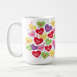 Gesprächsherz-Tasse des Valentines Tages Tasse
