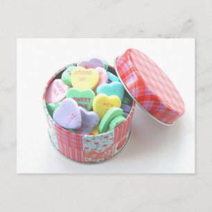 Gesprächsherzen Postkarte