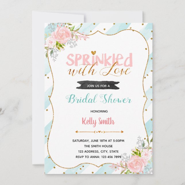 gesprenkelt mit Liebe Party Einladung (Vorderseite)