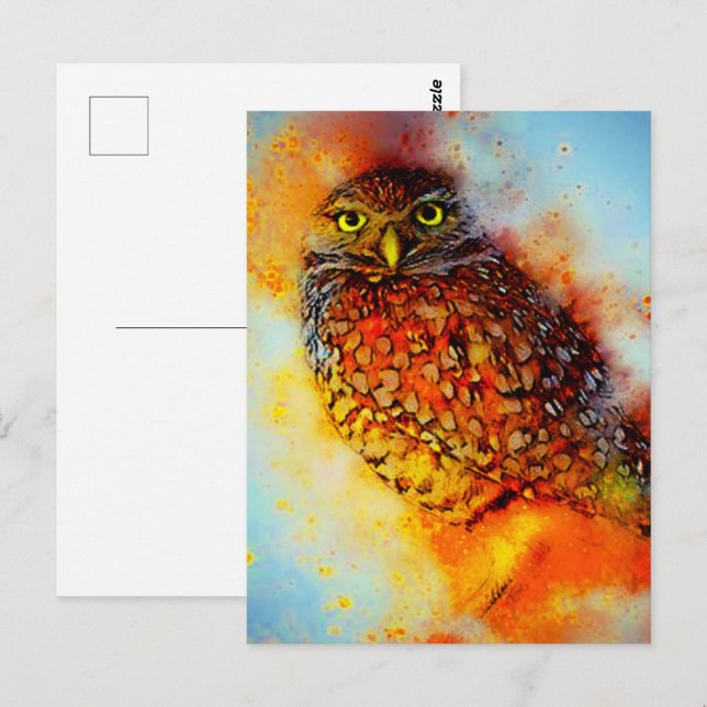 gesprenkelte Eule Postkarte (Vorne/Hinten)