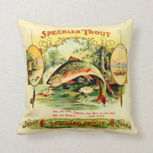Gesprenkelte Forelle-Vintager Kissen