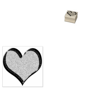 Gesprenkelte Valentinstag-Herz-Form Gummistempel