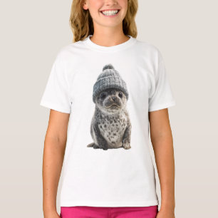 Gesprenkelter Beanie Baby Seehund Kinder T-Shirt