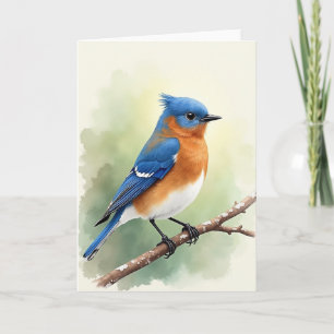 Gesprenkelter Zweig-Vogel-Grußkarte Karte