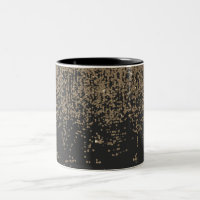 Gesprenkeltes GoldGlitzer-Schwarzes Ombre