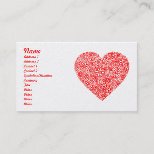 Gespritztes Herz - Gold Visitenkarte