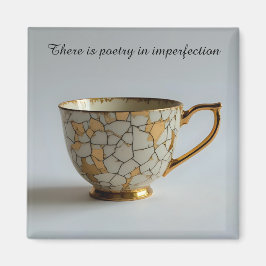 gesprungene zerbrochene Tasse inspirierender Magne Magnet