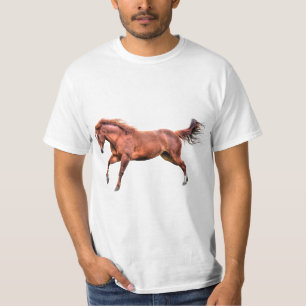 Gespürtes Red Dun Horning Cantering Playing T-Shirt