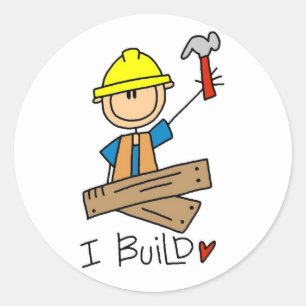 Gestalt-T - Shirts und Geschenke des Bau-I Runder Aufkleber