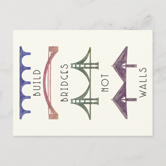 Gestalt überbrückt nicht Wand-Postkarte Postkarte (Vorderseite)