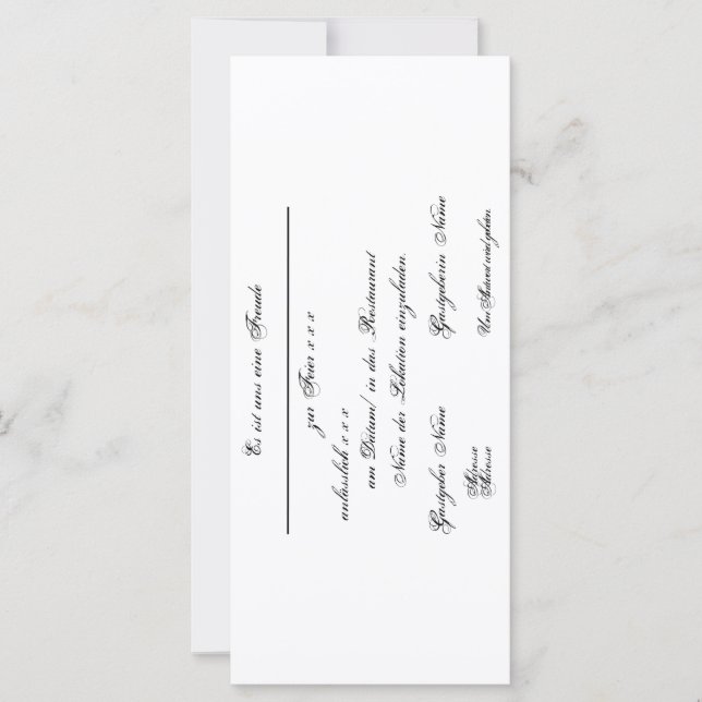 Gestaltbare Einladung – Einladungskarte (Vorderseite)