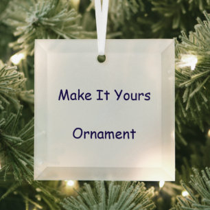 Gestalte Dein eigenes Glas-Quadrat-Ornament Ornament Aus Glas