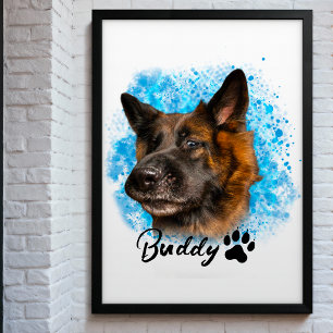 Gestalte Dein eigenes Hund Haustier Foto Tier indi Poster