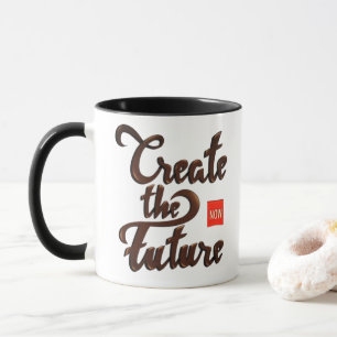 Gestalte die Zukunft jetzt - Vintage-Zitat-Tasse Tasse