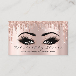gestalten Künstler & Bräunen Tropfen rohen Lashes Visitenkarte