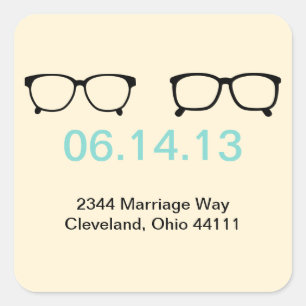 Gestalten Sie den Datums-Aufkleber Quadratischer Aufkleber