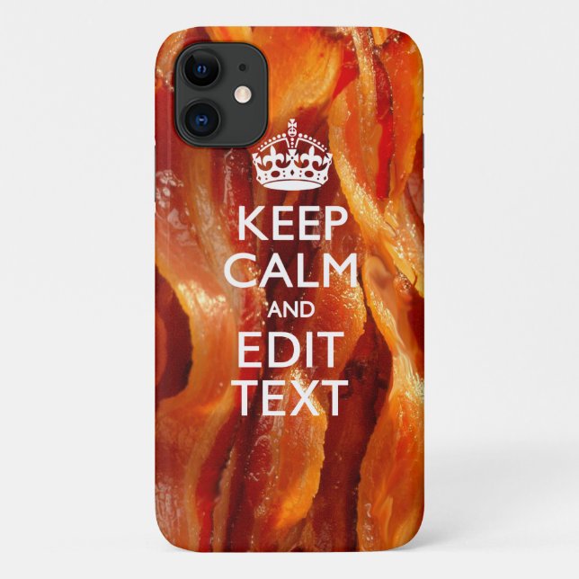 Gestalten Sie dies mit Behalten Ruhe und Bacon-Dek Case-Mate iPhone Hülle (Rückseite)