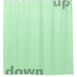 Gestalten Sie einfach "Rechteck Minze nach oben" Duschvorhang