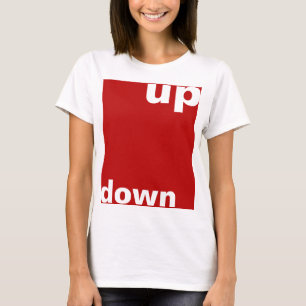 Gestalten Sie einfach "Rechteck rot nach unten" +  T-Shirt