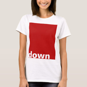 Gestalten Sie einfach "Rechteck rot nach unten" +  T-Shirt
