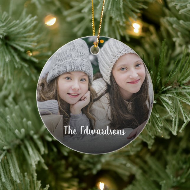 Gestalten Sie Ihr eigenes Foto - Weihnachten Keramik Ornament (Baum)