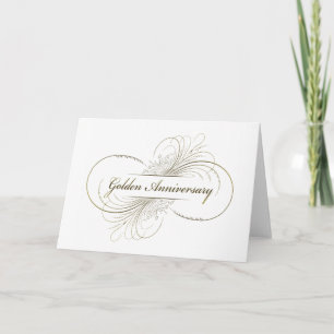 Gestalten Sie Ihr eigenes goldenes Jubiläumsdesign Karte