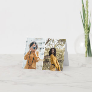 Gestalten Sie Ihre eigene Fotocollage mit 2 Fotos Karte