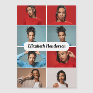 Gestalten Sie Ihre eigene Fotocollage mit 8 Fotos Magnetkarte