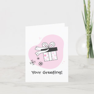 Gestalten Sie Ihre eigene Geschenkboxen & Schneefl Feiertagskarte