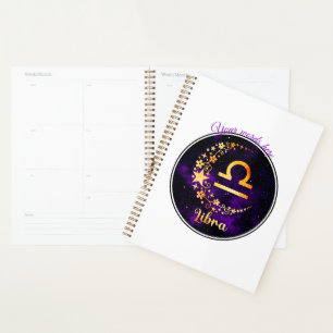Gestalten Sie Ihre eigene Lila Libra Zodiac Planer