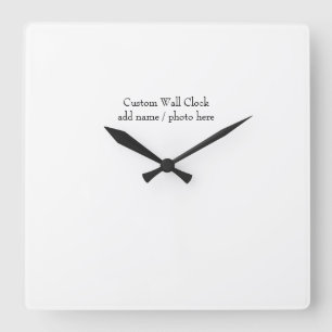 Gestalten Sie Ihre eigene Wohnung  Quadratische Wanduhr