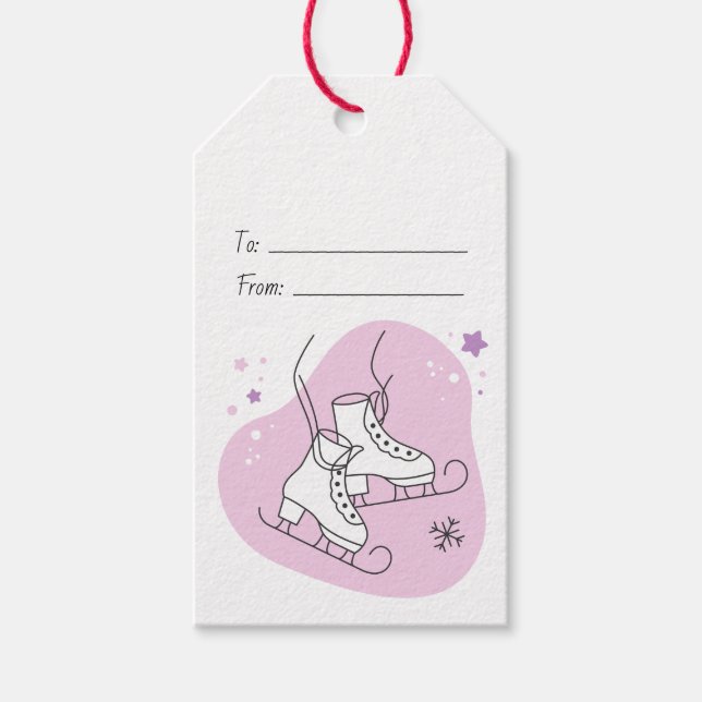 Gestalten Sie Ihre eigenen Stareis-Skate Rosa Weih Geschenkanhänger (Vorderseite)