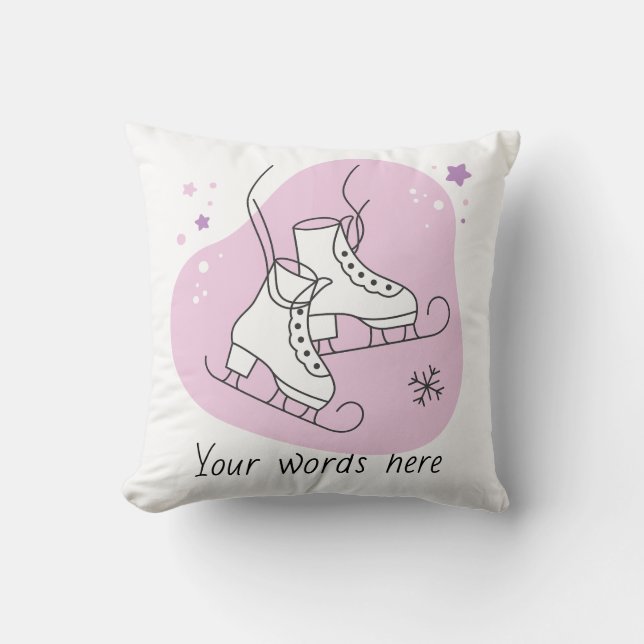 Gestalten Sie Ihre eigenen Stareis-Skate Rosa Weih Kissen (Vorderseite)