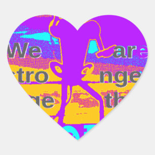 Gestalten Sie Ihre USA - hoffen wir gemeinsam Herz-Aufkleber