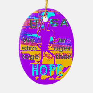 Gestalten Sie Ihre USA - hoffen wir gemeinsam Keramik Ornament