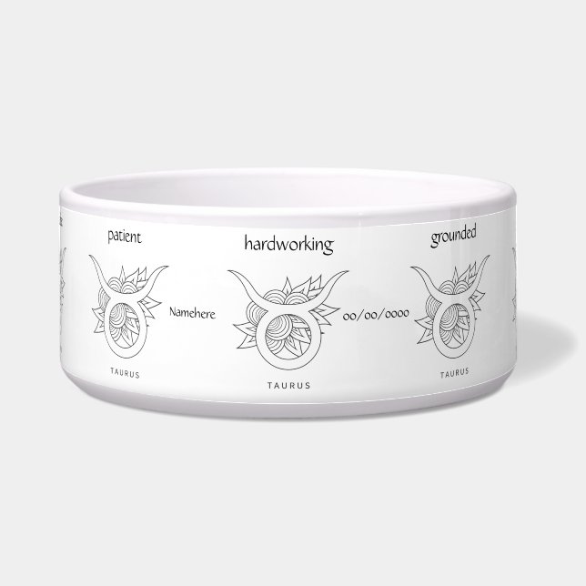 Gestalten Sie Ihren eigenen eleganten Schwarz & We Napf (Vorderseite)