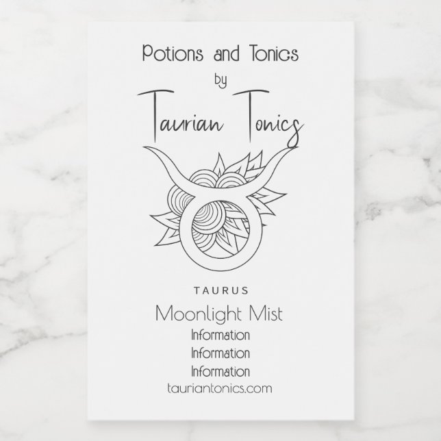 Gestalten Sie Ihren eigenen eleganten Schwarz & We Weinetikett (Einzelnes Label)