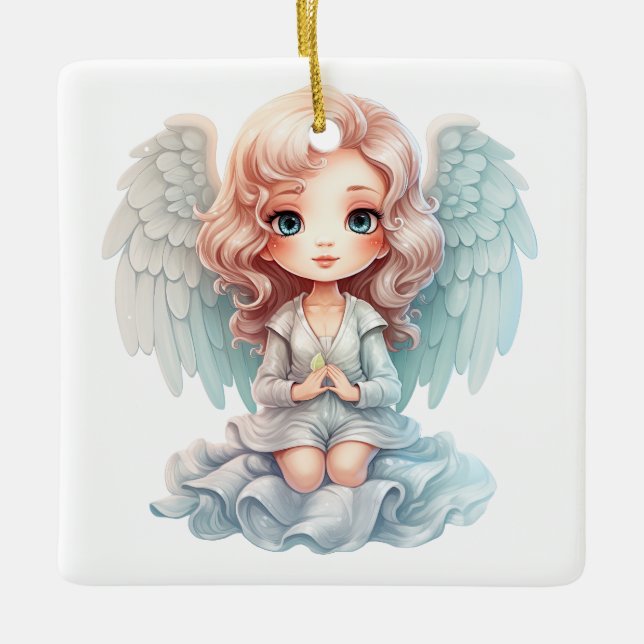 Gestalten Sie Ihren eigenen Prachtangel Keramikornament (Vorderseite)