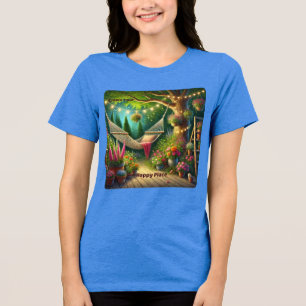 Gestalten Sie Ihren glücklichen Ort - ein ruhiges Tri-Blend Shirt