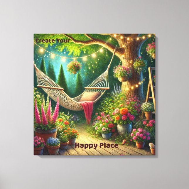 Gestalten Sie Ihren glücklichen Ort - ruhige Natur Leinwanddruck (Vorderseite)