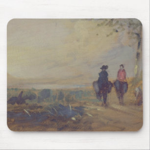 Gestalten Sie mit dem See und zwei Zahlen Mousepad