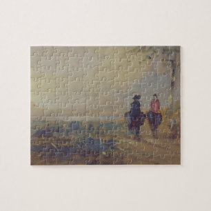 Gestalten Sie mit dem See und zwei Zahlen Puzzle