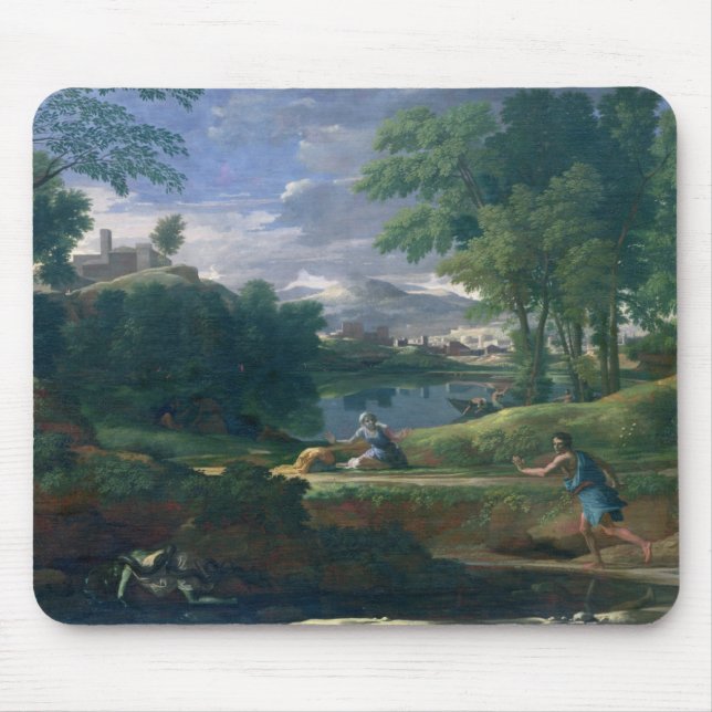 Gestalten Sie mit einem Mann landschaftlich, der Mousepad (Vorne)