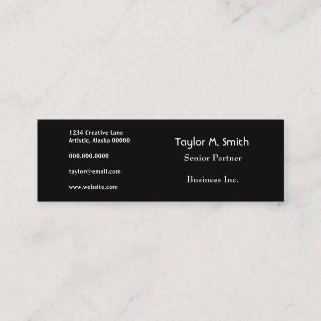 Gestaltete Art Grunge Urban Deko Floral Blume Desi Mini Visitenkarte (Vorderseite)