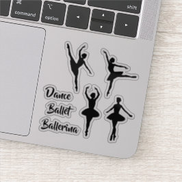 Gestaltete Ballet Dancer Thema Contour Cut Vinyl Aufkleber