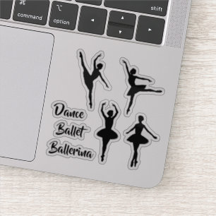 Gestaltete Ballet Dancer Thema Contour Cut Vinyl Aufkleber