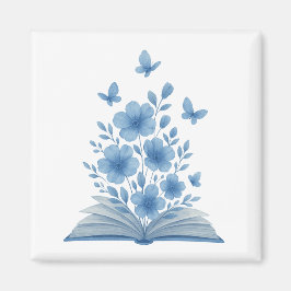 Gestaltete Bücher - Schmetterlinge und Blume Magnet