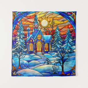 Gestaltete Glaskirchenkleppchen Wandteppich