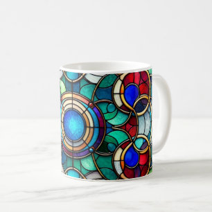 Gestaltete Glaskunst - Entwurf eines radialen Krei Kaffeetasse