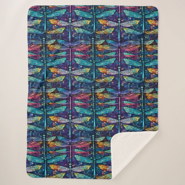 Gestaltete Glasslibelle Sherpadecke (Vorderseite)